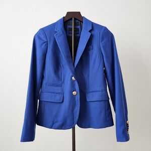 J Crew Schoolboy  wool work office business casual blue blazer 0